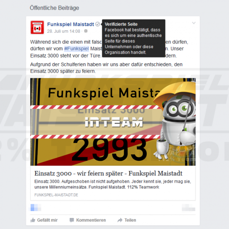 Funkspiel Maistadt - Der Facebook-Haken - 112% Teamwork